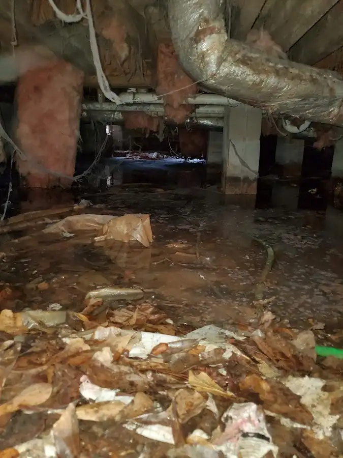 Crawl space flood assessment for Commercial Water Damage Restoration in Delphos